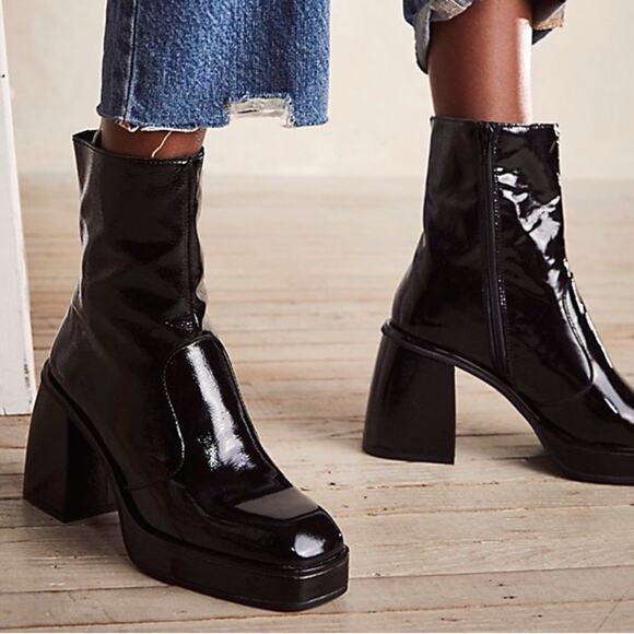 NEW Free People Ruby Shine Platform Bootie - Picture 1 of 11